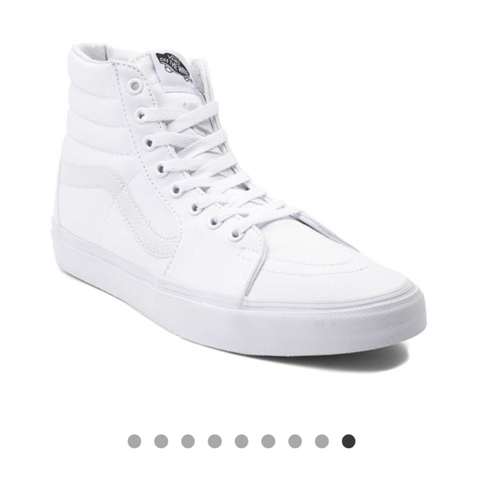 High-Top Canvas White Vans